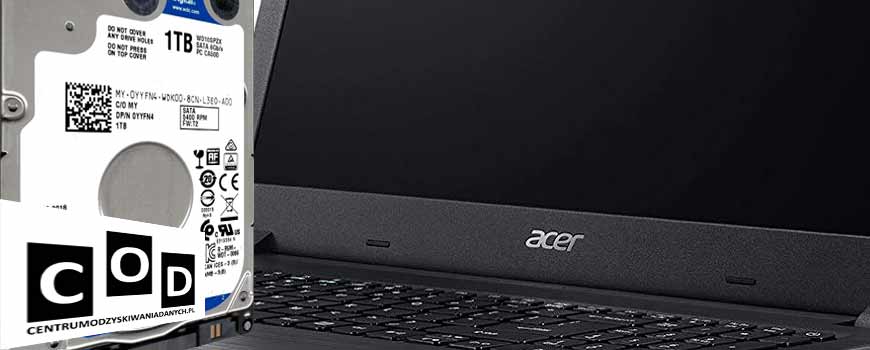Naprawa laptopa Acer z uszkodzonym dyskiem 